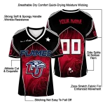 custom liberty flames halftone slant red black jersey best selling