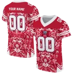 custom liberty flames mirrored pattern red jersey best selling