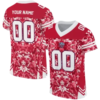 custom liberty flames mirrored pattern red jersey best selling