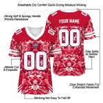 custom liberty flames mirrored pattern red jersey best selling