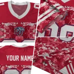 custom liberty flames mirrored pattern red jersey best selling