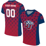 custom liberty flames stacked rectangle red jersey best selling