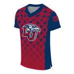 custom liberty flames stacked rectangle red jersey best selling