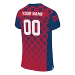 custom liberty flames stacked rectangle red jersey best selling
