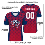 custom liberty flames stacked rectangle red jersey best selling