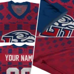 custom liberty flames stacked rectangle red jersey best selling