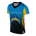 custom los angeles chargers halftone fade blue black jersey best selling