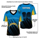 custom los angeles chargers halftone fade blue black jersey best selling