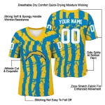 custom los angeles chargers stripe splatter blue jersey best selling