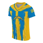 custom los angeles chargers striped texture blue jersey best selling
