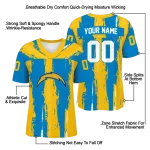 custom los angeles chargers striped texture blue jersey best selling