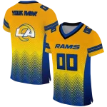 custom los angeles rams halftone sweep orange black jersey best selling