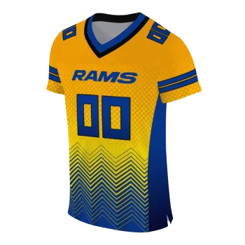 custom los angeles rams halftone sweep orange black jersey fashion forward