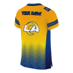 custom los angeles rams halftone sweep orange black jersey best selling