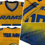 custom los angeles rams halftone sweep orange black jersey best selling