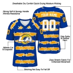 custom los angeles rams layered grids blue jersey best selling