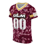 custom louisiana monroe warhawks camouflage abstract red jersey best selling