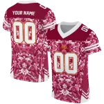 custom louisiana monroe warhawks mirrored pattern red jersey best selling