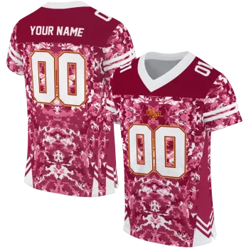 custom louisiana monroe warhawks mirrored pattern red jersey best selling