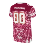 custom louisiana monroe warhawks mirrored pattern red jersey best selling