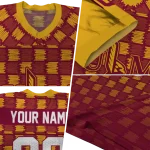 custom louisiana monroe warhawks stacked rectangle red jersey best selling