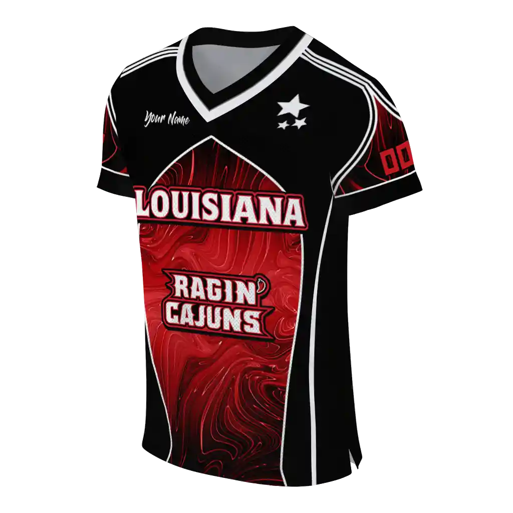 custom louisiana ragin cajuns halftone slant red black jersey fashion forward custom louisiana ragin cajuns halftone slant red black jersey fashion forward