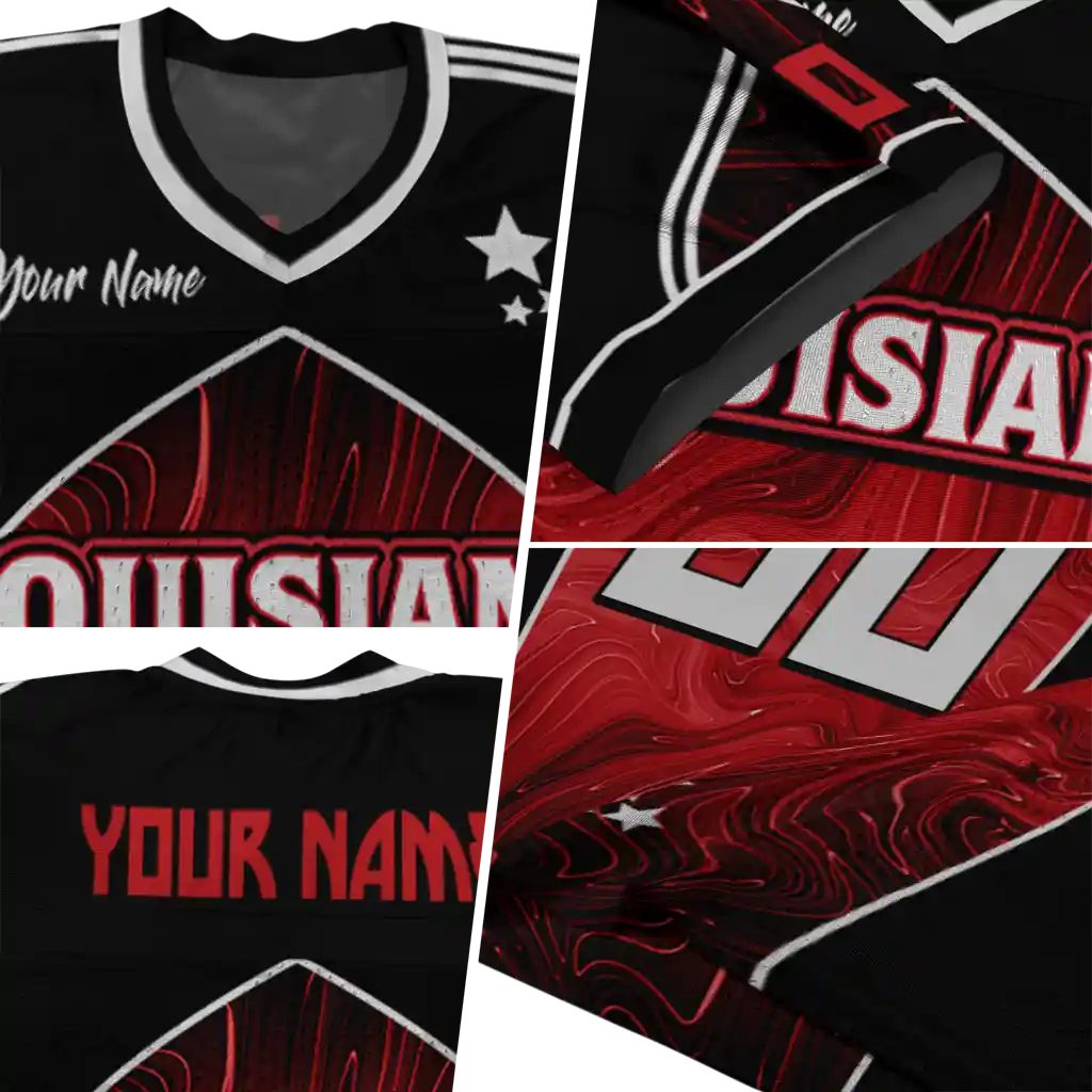 custom louisiana ragin cajuns halftone slant red black jersey new arrival custom louisiana ragin cajuns halftone slant red black jersey new arrival