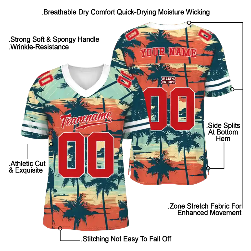 custom louisiana ragin cajuns horizon palm sunset jersey latest model custom louisiana ragin cajuns horizon palm sunset jersey latest model