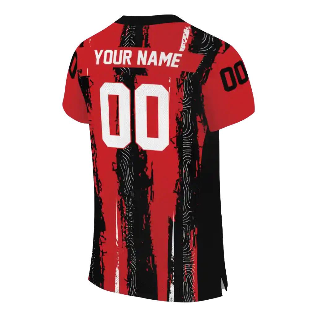 custom louisiana ragin cajuns striped texture red jersey high quality custom louisiana ragin cajuns striped texture red jersey high quality