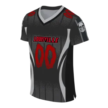custom louisville cardinals dynamic dots black jersey fashion forward