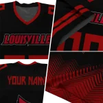 custom louisville cardinals halftone sweep black jersey best selling