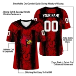 custom louisville cardinals rugged stripes red jersey best selling