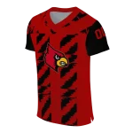 custom louisville cardinals stripe block red jersey best selling