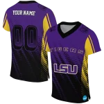 custom lsu tigers halftone flow purple black jersey best selling