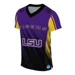 custom lsu tigers halftone flow purple black jersey best selling