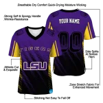 custom lsu tigers halftone flow purple black jersey best selling