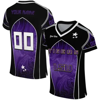 custom lsu tigers halftone slant purple black jersey best selling