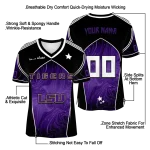 custom lsu tigers halftone slant purple black jersey best selling