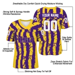 custom lsu tigers stripe splatter purple jersey best selling