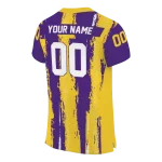 custom lsu tigers striped texture purple jersey best selling