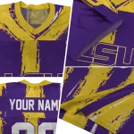 custom lsu tigers striped texture purple jersey best selling