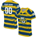 custom marquette golden eagles art stripe blue jersey best selling