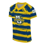 custom marquette golden eagles art stripe blue jersey best selling