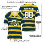 custom marquette golden eagles art stripe blue jersey best selling