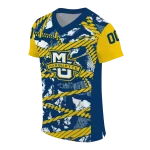 custom marquette golden eagles camo shatter blue jersey best selling