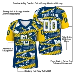 custom marquette golden eagles camo shatter blue jersey best selling