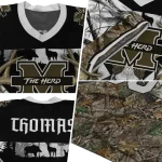 custom marshall thundering herd antler skull camouflage hunting jersey best selling