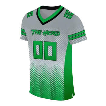 custom marshall thundering herd halftone sweep gray black jersey fashion forward