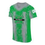 custom marshall thundering herd rugged stripes green jersey best selling