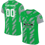 custom marshall thundering herd stripe block green jersey best selling